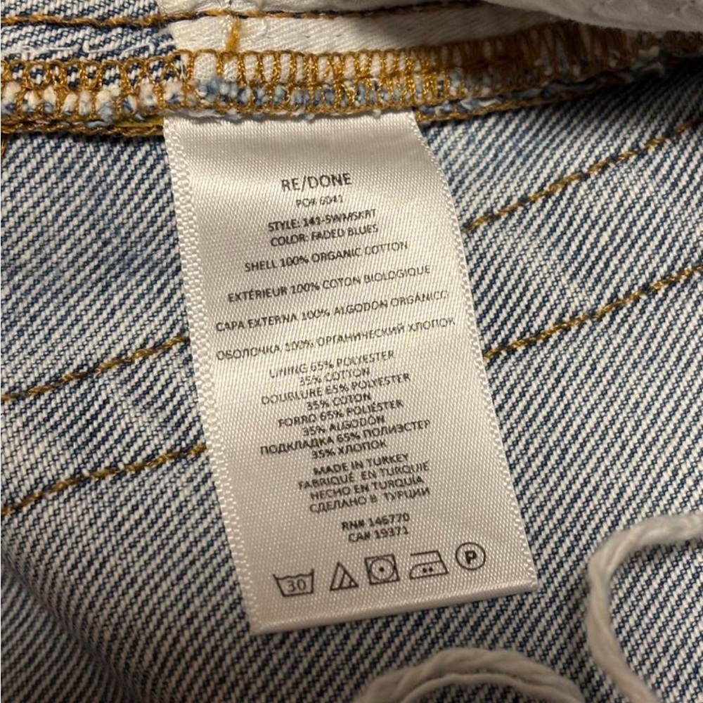 Re/done Blue Denim Jean Skirt Size 26 - Picture 5 of 5
